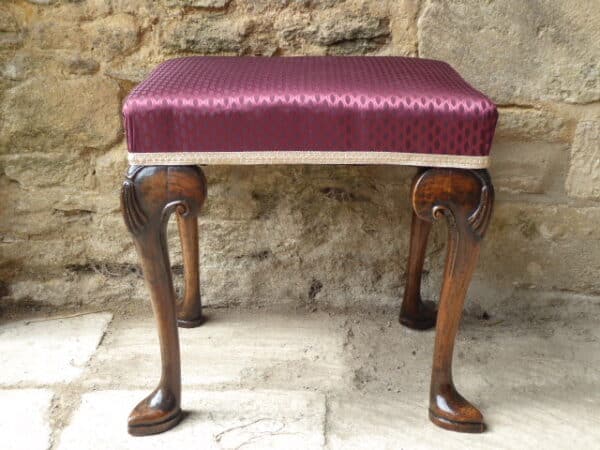 19th century walnut stool
