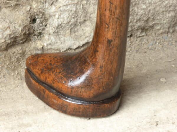 19th century walnut stool - Image 6