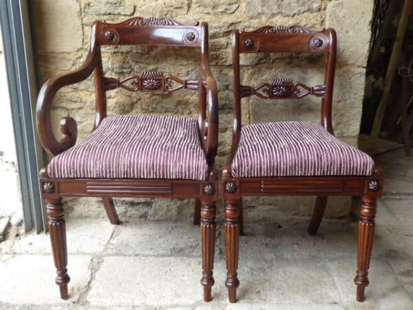 Mahogany Gillows style carver and chair circa 1825 chairs Antique Chairs 3