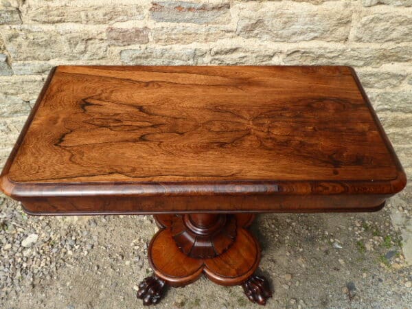 Rosewood card table circa 1830 card table Antique Tables 6