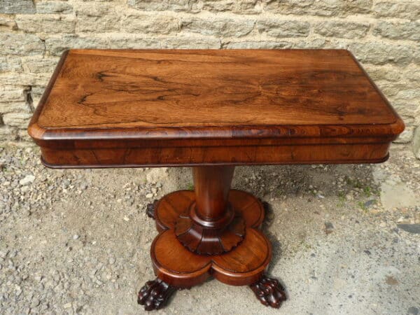 Rosewood card table circa 1830 - Image 7