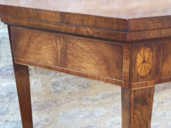 Mahogany marquetry tea table circa 1880 - Image 6