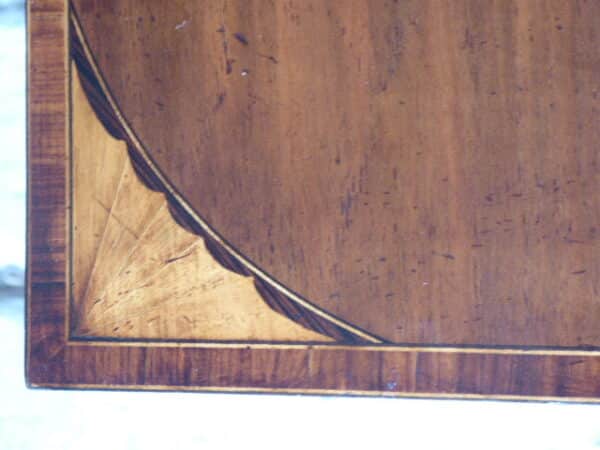 Mahogany marquetry tea table circa 1880 - Image 4