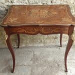 Walnut and marquetry side table with ormolu mounts circa 1870 marquetry Antique Tables