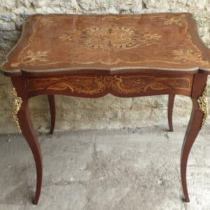 Walnut and marquetry side table with ormolu mounts circa 1870 marquetry Antique Tables