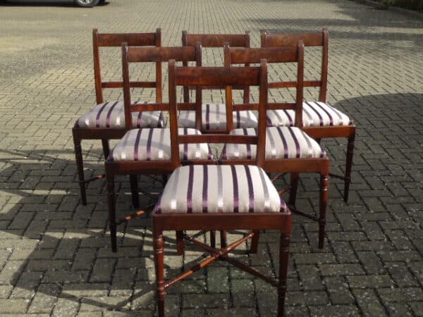 Set of 6 Georgian mahogany dining chairs dining chairs Antique Chairs 10