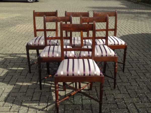 Set of 6 Georgian mahogany dining chairs - Image 8