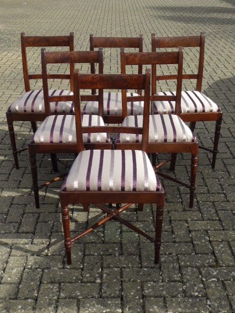 Set of 6 Georgian mahogany dining chairs dining chairs Antique Chairs 3
