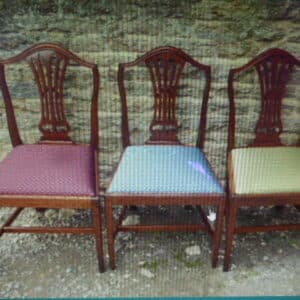Set of 3 Victorian walnut dining chairs dining chairs Antique Chairs