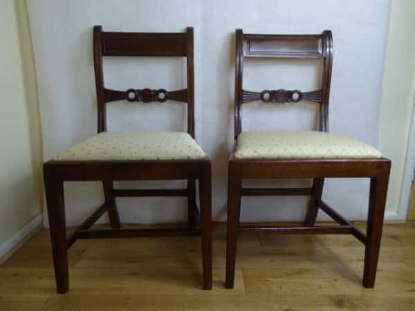 Pair of Georgian mahogany dining chairs circa 1780