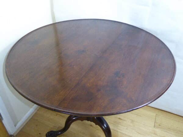 Georgian red walnut bird cage tilting tripod table circa 1770 - Image 8
