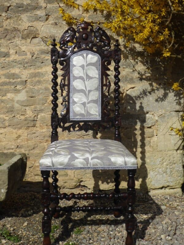 Superb set of 6 Victorian oak Jacobean style chairs circa 1880. jacobean Antique Chairs 12