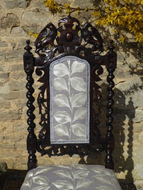 Superb set of 6 Victorian oak Jacobean style chairs circa 1880. jacobean Antique Chairs 13