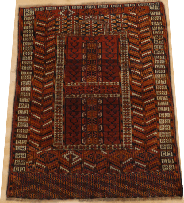 TURCOMAN HATCHLI 140cm x 110cm small Antique Rugs 3