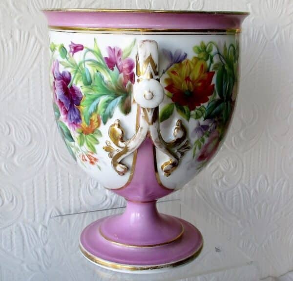 Pair of Antique French { Paris } Porcelain Vases Antique Antique Ceramics 5