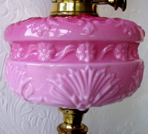 Pink Glass Column Lamp