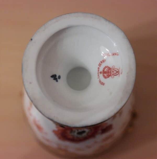 SALE – Circa;- 1890 Antique ROYAL CROWN DERBY Miniature Imari Vase – Collectible Item Alms Antique Ceramics 5