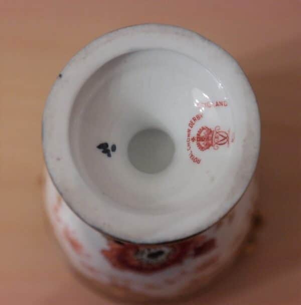 Circa;- 1890 Antique ROYAL CROWN DERBY Miniature Imari Vase - Collectible Item - Image 3