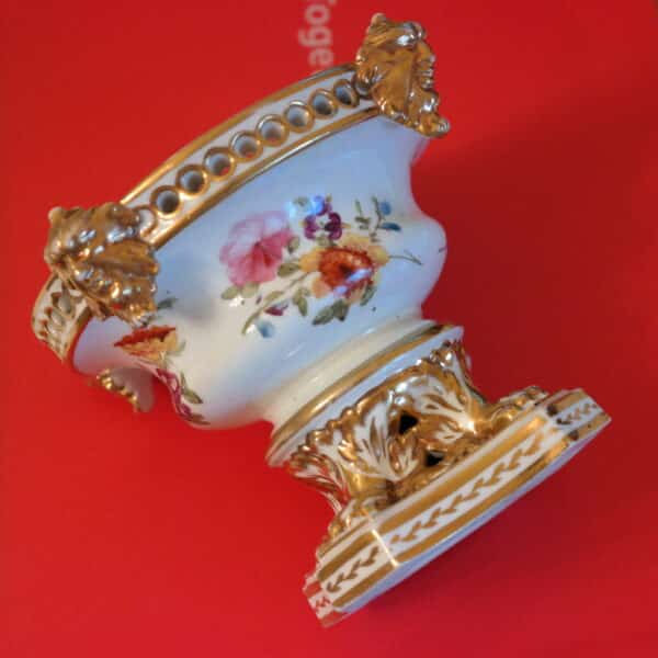 SALE - Circa:- 1820s Royal Crown Derby Floral Hand Painted Incense Burner - Rare Collectible Item