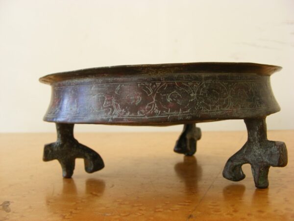 SOLD: Rare 12th century bronze lion footed incense tray Islamic period Persia Incense Antiquities 3