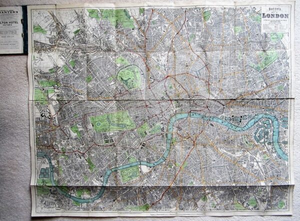 A very detailed 19th century map of Victorian London