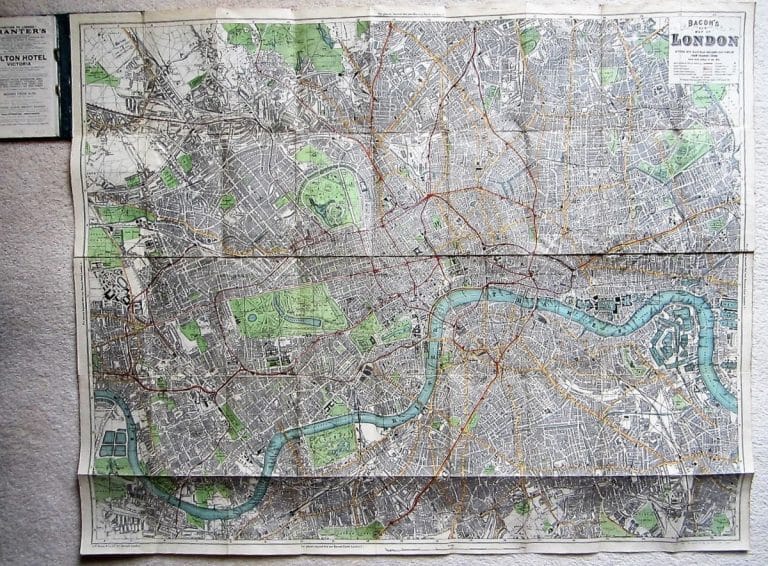 A very detailed 19th century map of Victorian London