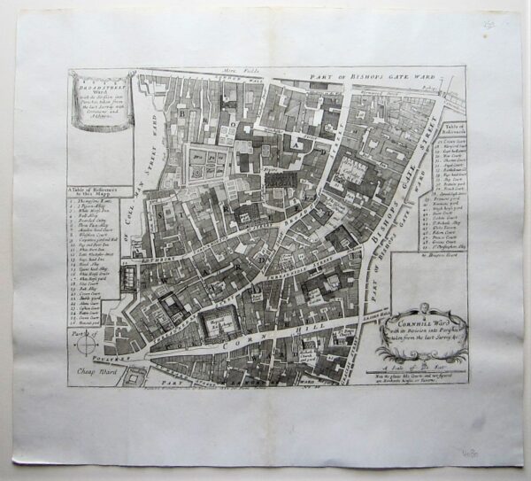 A charming 18th century map of the Bank of England and the Stock Exchange antique maps Antique Maps 3