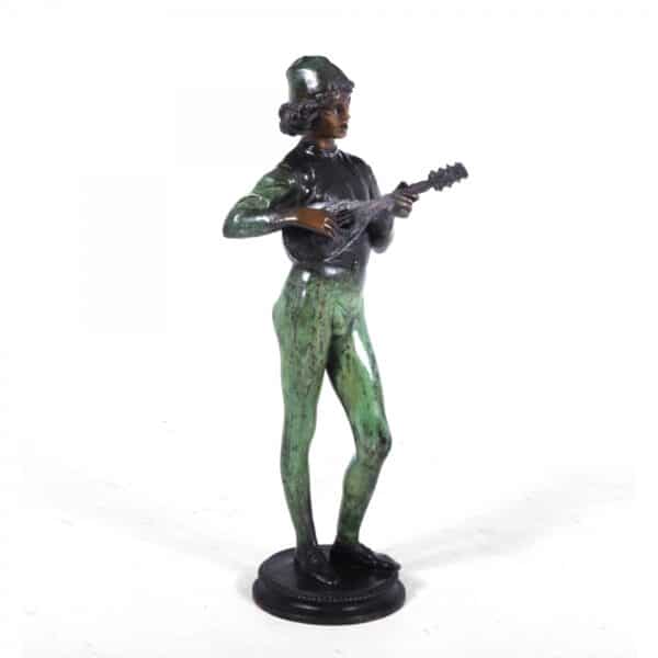 Antique Bronze Sculpture ‘Standing Music Man’ by Barbedienne Fondeur c1880 Antique Sculptures 11