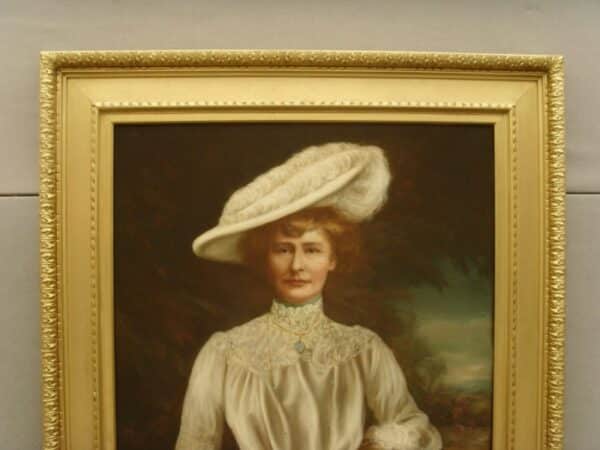 John Horsburgh Large 19thc Oil Portrait Painting Of Lady Dunbar Of Mochrum Antique Art - Image 4