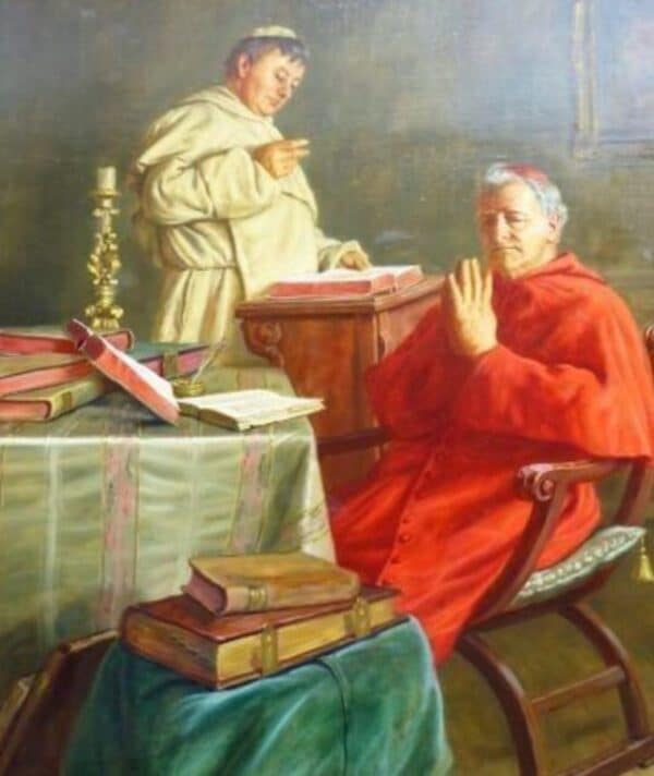 Oil Portrait Painting Vatican Cardinal By Artist Ernst Stierhof Religious Antique Art - Image 3