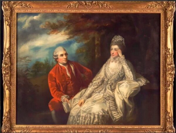 Sir Joshua Reynolds David & Eva Maria Garrick 18thc Antique Oil Portrait Painting Antique Art 6