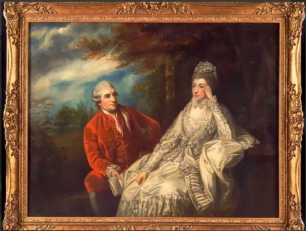 Sir Joshua Reynolds David & Eva Maria Garrick 18thc Antique Oil Portrait Painting Antique Art 3