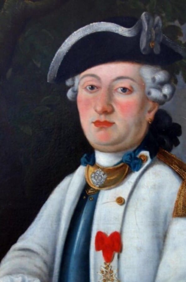 18thc Portrait Painting French Naval Officer Wearing Order Of St.Louis Antique Art 5