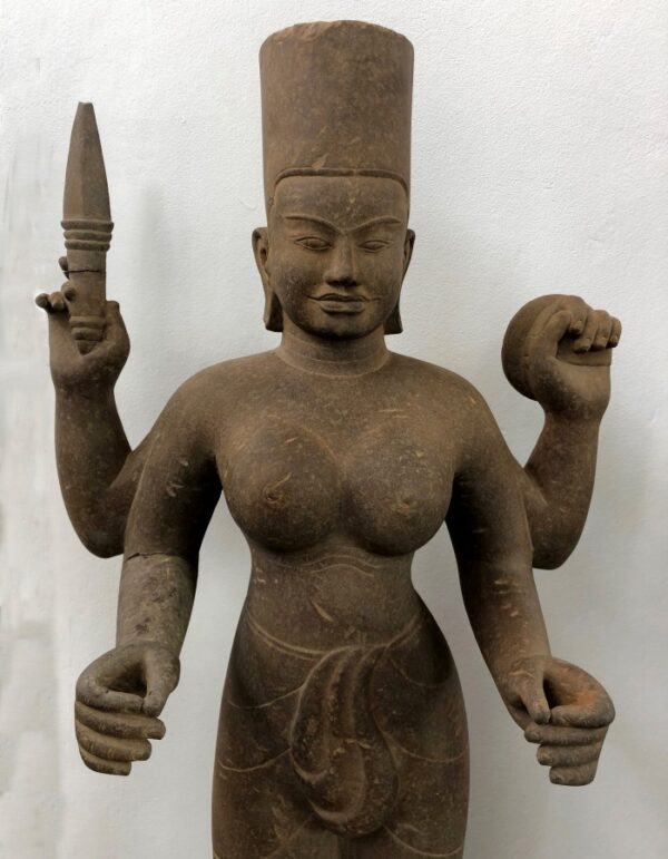 K0454 KHMER DURGA MAHISHASUARAMARDINI, SAMBOR PREI KUK, SANDSTONE - Image 3