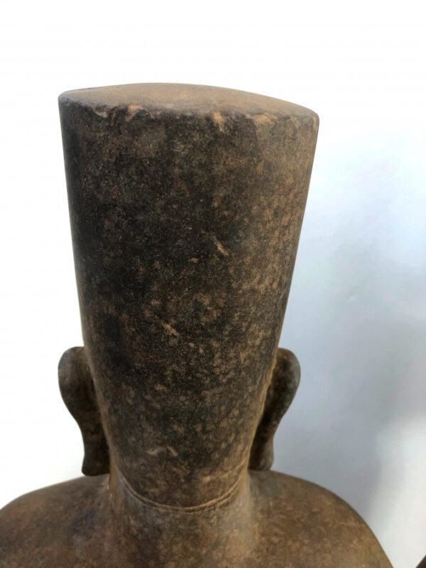 K0454 KHMER DURGA MAHISHASUARAMARDINI, SAMBOR PREI KUK, SANDSTONE angkor Antique Sculptures 9