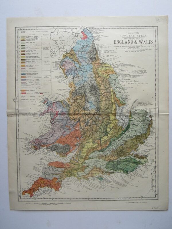 Geological map of England and Wales england Antique Maps 3