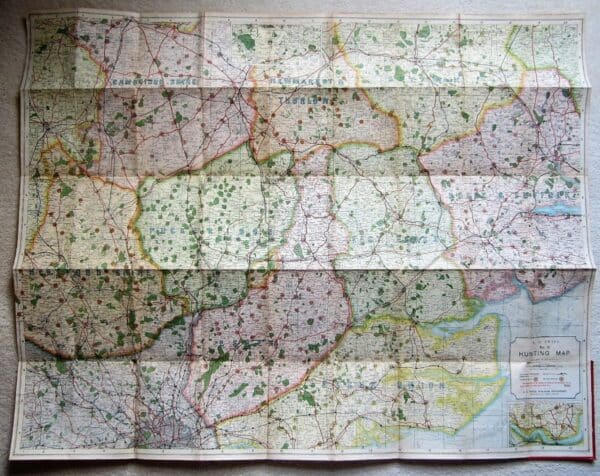 A detailed Hunting map, covering the South East. antique maps Antique Maps 3