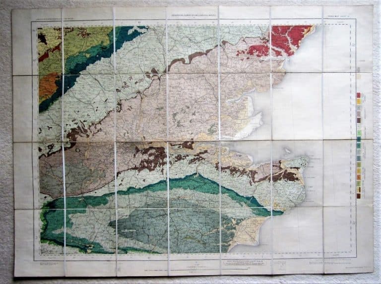 Geological map of the environs of London by Stanford.