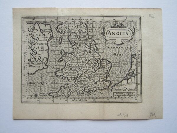 Miniature map of England and Wales. antique maps, Antique Maps 3