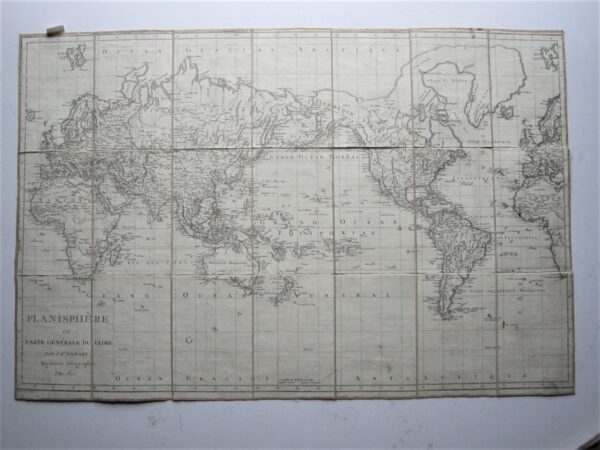 A large folding map of the World by Poirson. antiquemaps Antique Maps 3