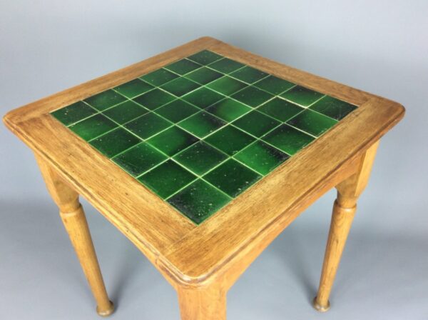 Arts & Crafts Oak Tile Top Table - Image 5