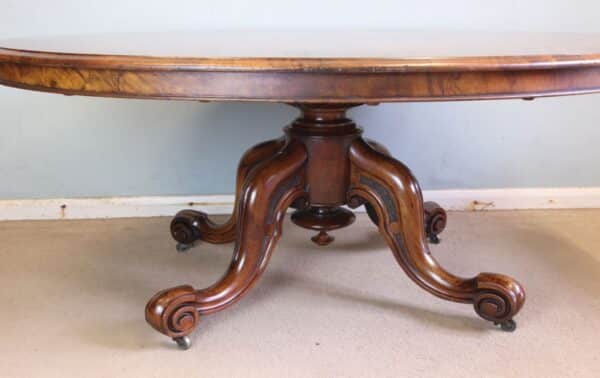 Antique Burr Walnut Victorian Coffee Table - Image 2