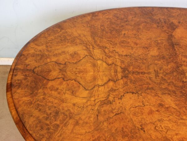 Antique Burr Walnut Victorian Coffee Table - Image 6