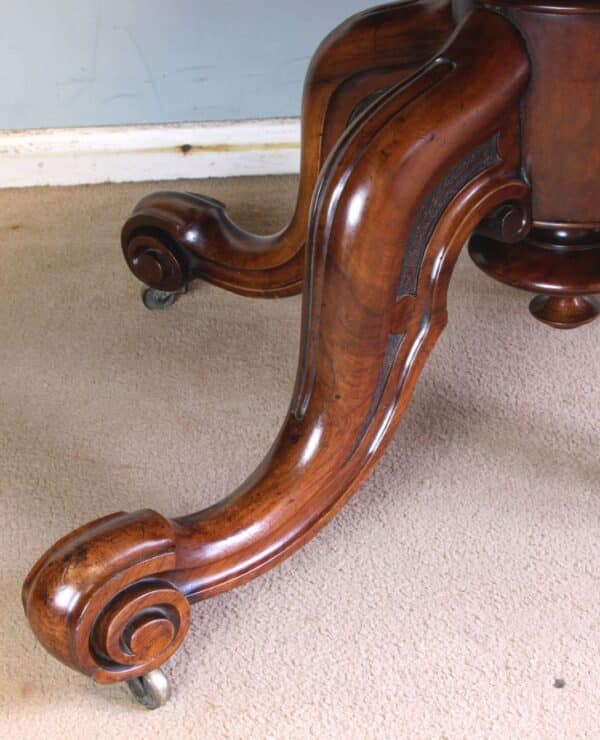 Antique Burr Walnut Victorian Coffee Table - Image 7