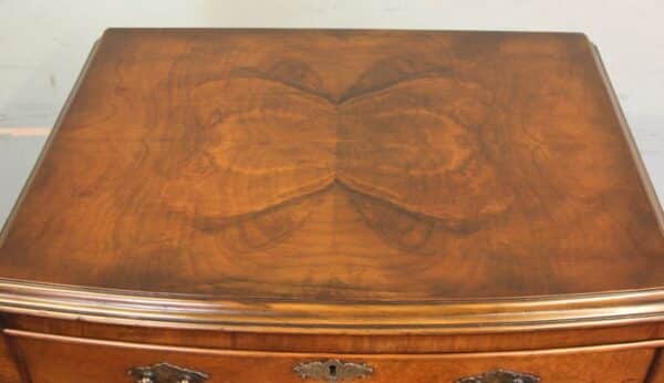 Antique Burr Walnut Bow Fronted Chest of Drawers Antique Antique Chest Of Drawers 13
