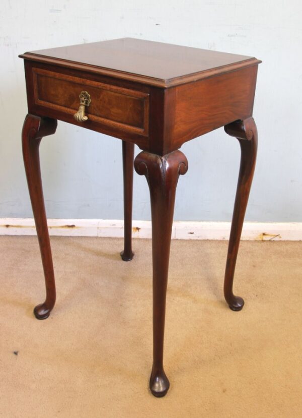 Antique Walnut Occasional Lamp Side Table - Image 3