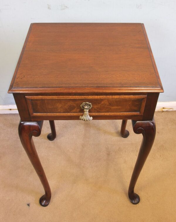 Antique Walnut Occasional Lamp Side Table - Image 6