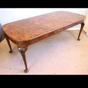 Quality Antique Burr Walnut Dining Table