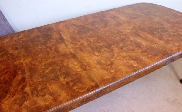 Quality Antique Burr Walnut Dining Table - Image 2