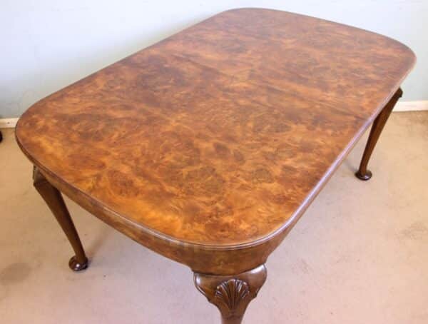 Quality Antique Burr Walnut Dining Table - Image 4